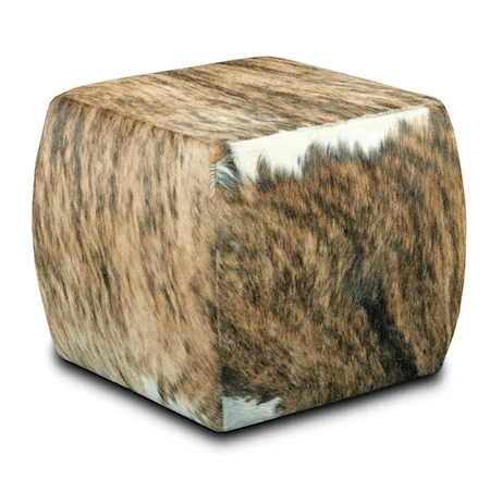 Hair on Hide Cube Ottoman